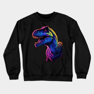 T-Rex, Neon Glow, King of the Dance Floor - Party Neon Glow Crewneck Sweatshirt